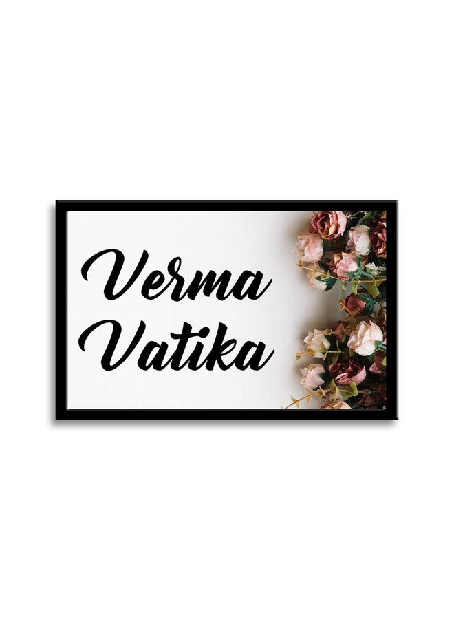 999STORE Printed Pink Roses For Home Name Plate (Mdf & Fiber Frame_15X8 Inches_Multi) - Image 2
